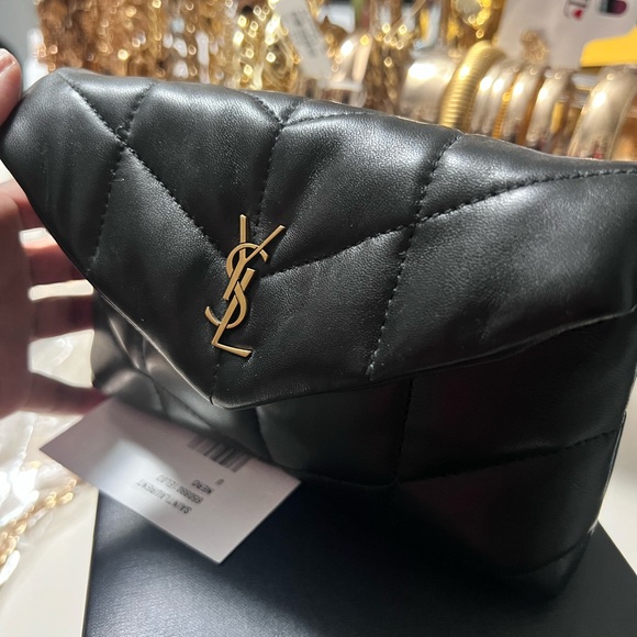 Saint Laurent Black LouLou Mini Puffer Pouch Clutch - Brand New!🖤 - Picture 9 of 12